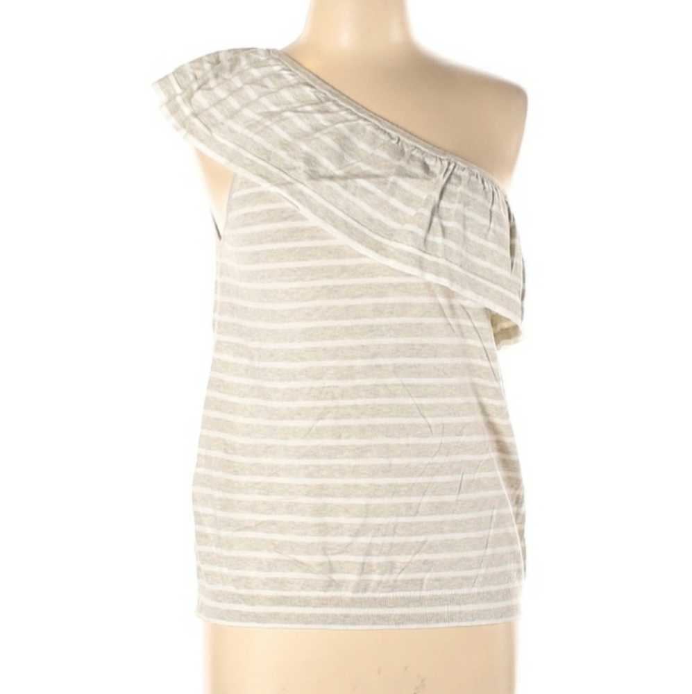 J.Crew Factory Striped One-Shoulder Top